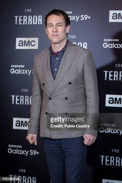 British actor Tobias Menzies attends 'The Terror' premiere at Philips Theater on March 20, 2018 in Madrid, Spain.