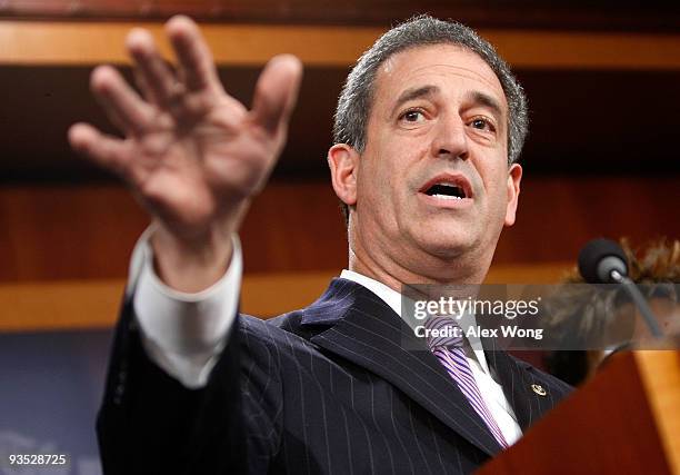 Sen. Russell Feingold speaks during a news conference on Capitol Hill December 1, 2009 in Washington, DC. The legislator held a news conference to...