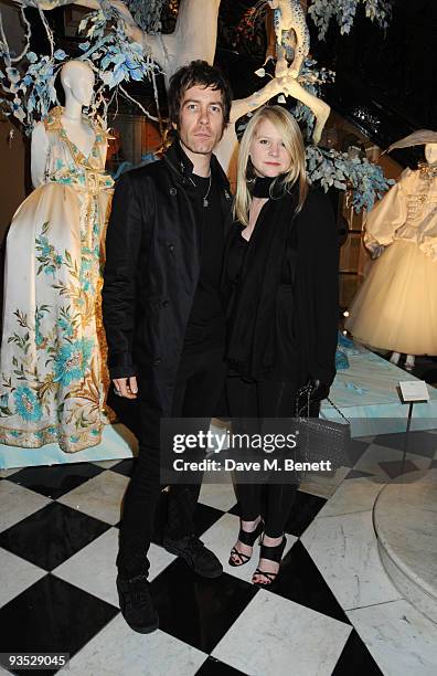 Jay Mehler and Leigh Starkey attend the unveiling of the Claridge's Christmas Tree by John Galliano for Dior, at Claridge's Hotel on December 1, 2009...