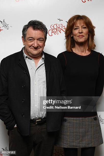 Actors Ken Stott and Christine Lahti attend the meet the cast of Braodway's "God of Carnage" on December 1, 2009 in New York City.