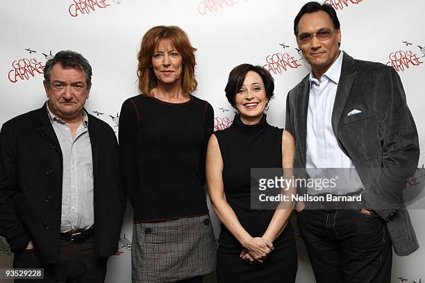 Actors Ken Stott, Christine Lahti, Annie Potts and Jimmy Smits attend the meet the cast of Braodway's "God of Carnage" on December 1, 2009 in New...
