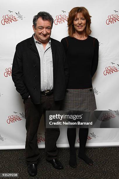 Actors Ken Stott and Christine Lahti attend the meet the cast of Braodway's "God of Carnage" on December 1, 2009 in New York City.