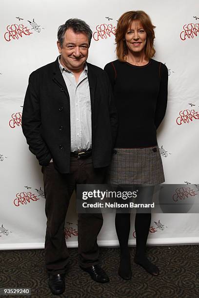 Actors Ken Stott and Christine Lahti attend the meet the cast of Braodway's "God of Carnage" on December 1, 2009 in New York City.