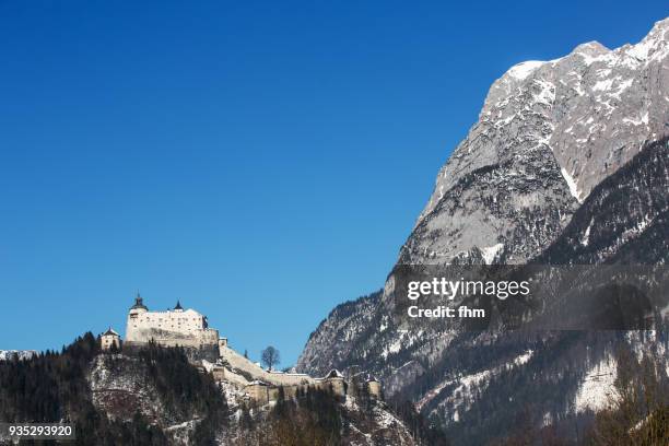 hohenwerfen castle (werfen, austria) - hohenwerfen castle stock-fotos und bilder