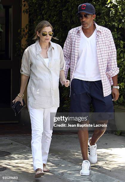 Ellen Pompeo and Chris Ivery sighting in West Hollywood on August 7, 2009 in Los Angeles, California.