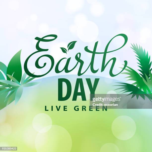 green earth and plant - sky and trees green leaf illustration stock illustrations