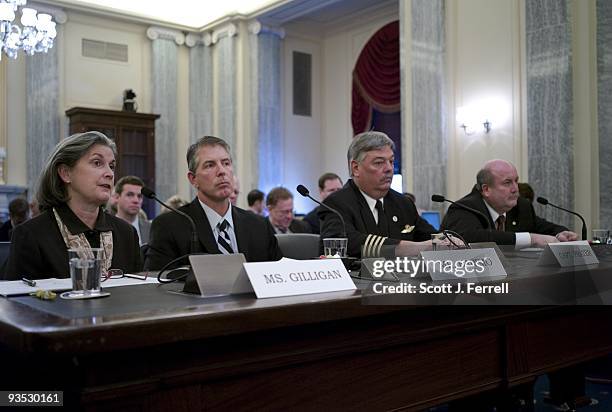 Peggy Gilligan, Associate Administrator for Aviation Safety for the Federal Aviation Administration; Basil Barimo, of the Air Transport Association;...