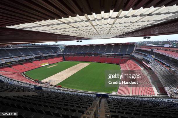 This handout image provided by the 2010 FIFA World Cup Organising Committee South Africa, shows a general view of the stadium at Coca Cola Park on...