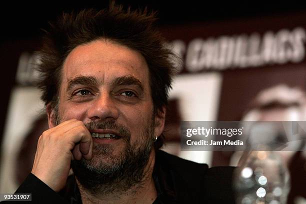 Vicentico of the Argentinean band Los Fabulosos Cadillacs during the launch of their new album 'El Arte de la Elegancia' on December 1st, 2009 in...