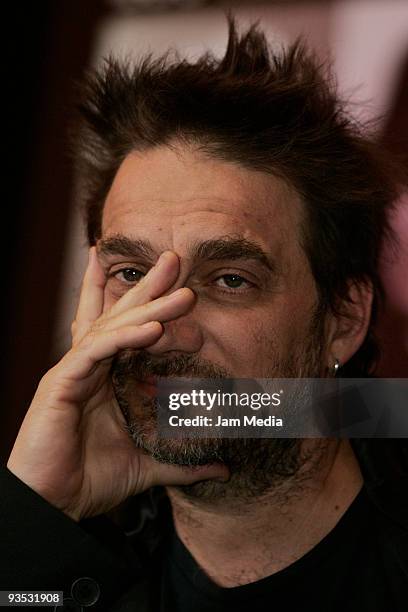 Vicentico of the Argentinean band Los Fabulosos Cadillacs during the launch of their new album 'El Arte de la Elegancia' on December 1st, 2009 in...