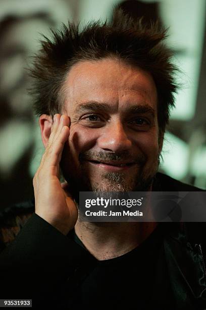 Vicentico of the Argentinean band Los Fabulosos Cadillacs during the launch of their new album 'El Arte de la Elegancia' on December 1st, 2009 in...