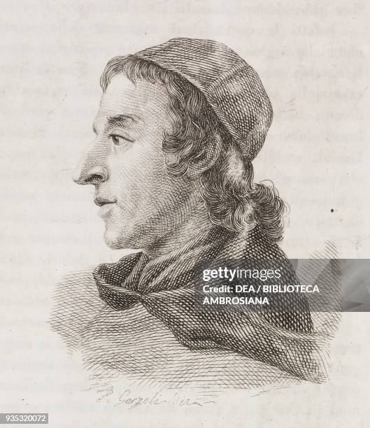 Portrait of Thomas Leseur , French mathematician and physicist, engraving from L'album, giornale letterario e di belle arti, Saturday, October 10...