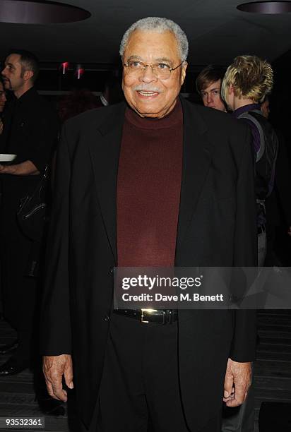 James Earl Jones attends the afterparty following the press night of 'Cat On A Hot Tin Roof', at the Paramount Club on December 1, 2009 in London,...