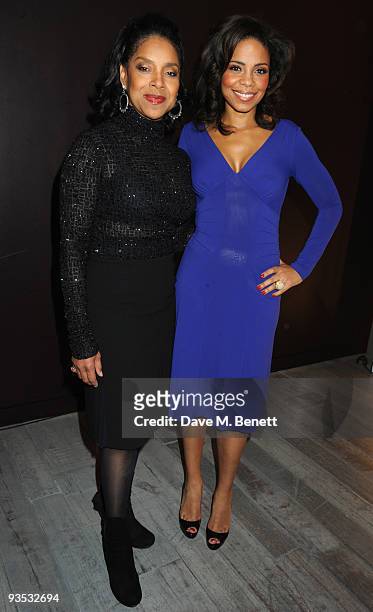 Phylicia Rashad and Sanaa Lathan attend the afterparty following the press night of 'Cat On A Hot Tin Roof', at the Paramount Club on December 1,...