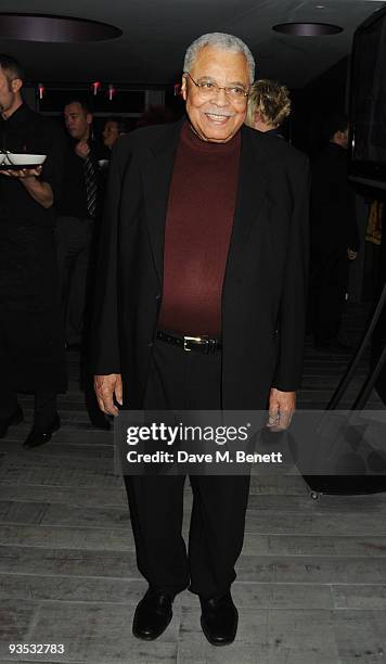 James Earl Jones attends the afterparty following the press night of 'Cat On A Hot Tin Roof', at the Paramount Club on December 1, 2009 in London,...