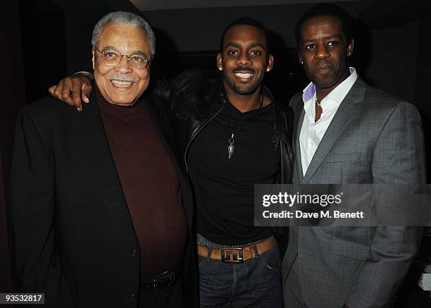 James Earl Jones, Richard Blackwood and Adrian Lester attend the afterparty following the press night of 'Cat On A Hot Tin Roof', at the Paramount...