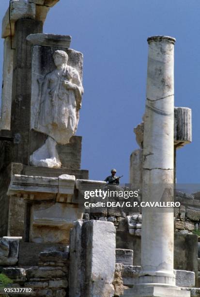 Monument to Memmius, grandson of Silla, Ephesus , Turkey. Roman civilisation, 1st century AD.