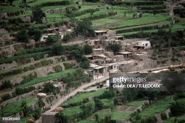 Homes in Baltit, Hunza valley, Himalayas, Gilgit-Baltistan , Pakistan.