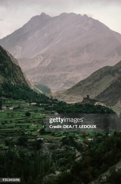 Terraces in the Hunza valley, Himalayas, Gilgit-Baltistan , Pakistan.