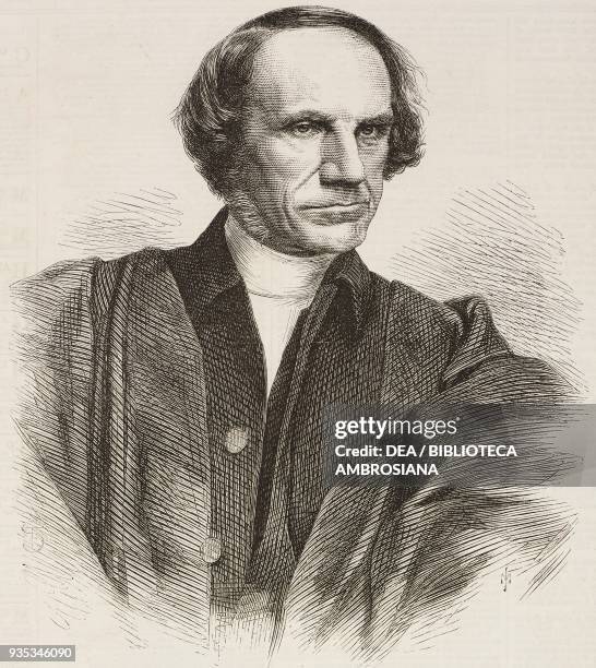 Portrait of Christopher Wordsworth , Bishop of Lincoln, United Kingdom, illustration from the magazine The Illustrated London News, volume LIV,...