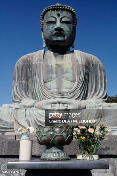 Great Buddha, bronze statue of Amida Buddha, Kotoku-in temple, Kamakura, Japan.