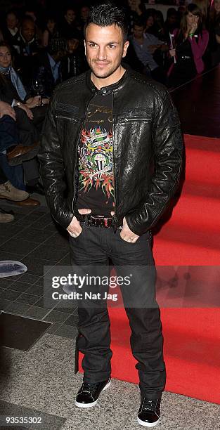 Singer Peter Andre attends the opening of the new Ed Hardy store at Westfield on December 1, 2009 in London, England.