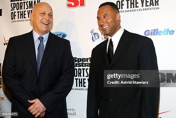 Cal Ripken Jr. And 2009 Sports Illustrated Sportsman of the Year Derek Jeter attend the 2009 Sports Illustrated Sportsman of the Year Celebration at...