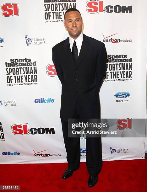 Sports Illustrated Sportsman of the Year for 2009 Derek Jeter attends the 2009 Sports Illustrated Sportsman of the Year Celebration at The IAC...