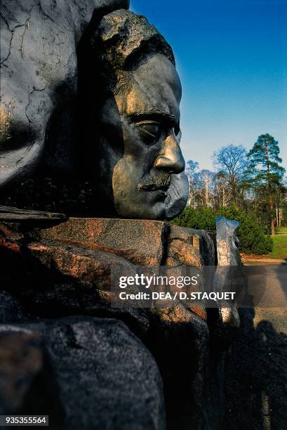 Passio musicae monument to Jean Sibelius by Eila Hiltunen , Helsinki, Finland, 20th century. Detail.