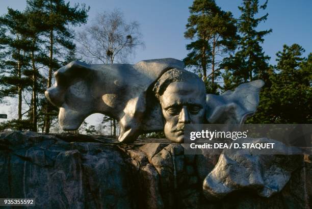 Passio musicae monument to Jean Sibelius by Eila Hiltunen , Helsinki, Finland, 20th century. Detail.