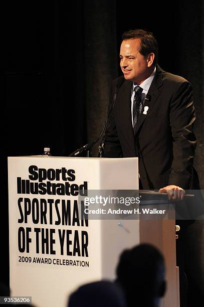Sports Illustrated Group President Mark Ford speaks during the 2009 Sports Illustrated Sportsman of the Year Celebration at The IAC Building on...