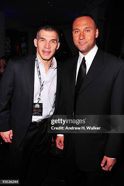 Manager of the New York Yankees Joe Girardi and 2009 Sports Illustrated Sportsman of the Year Derek Jeter attend the 2009 Sports Illustrated...