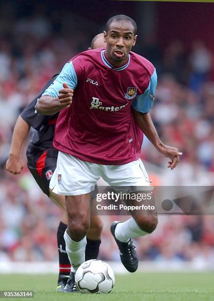 Frederic Kanoute of West Ham United in action during the FA Barclaycard Premiership match between West Ham United and Charlton Athletic at Upton Park...