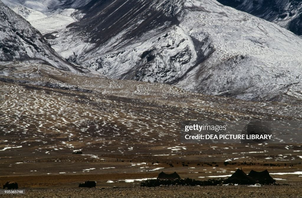 The Lake Namtso region, Himalayas