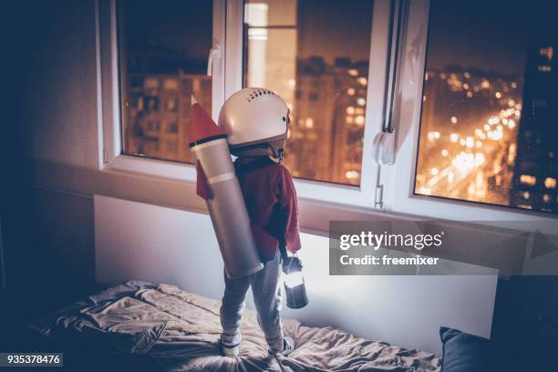 i 'm going to space - boys bedroom stock-fotos und bilder