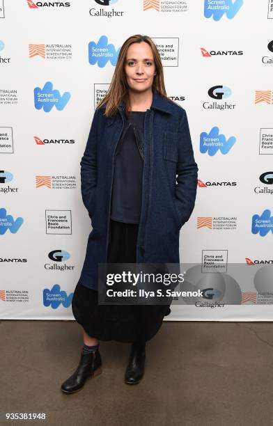 Director Jennifer Peedom attends the "Breath" premiere for the Australian International Screen Forum at Francesca Beale Theater on March 20, 2018 in...