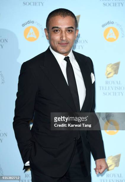 Adil Ray attends the RTS Programme Awards held at The Grosvenor House Hotel on March 20, 2018 in London, England.