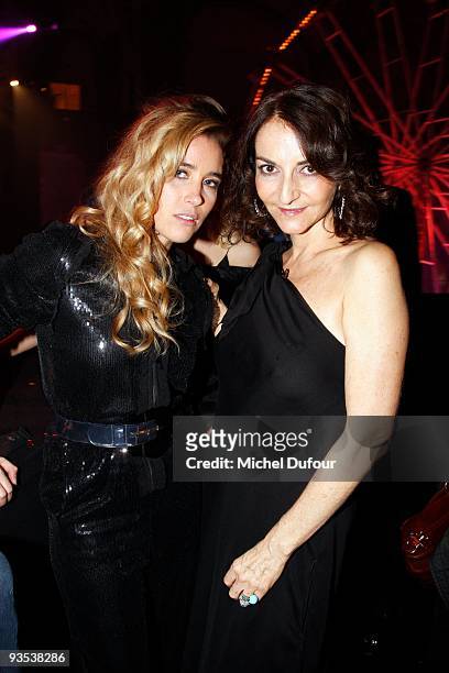Vahina Jocante and Nathalie Rykiel attend the Sonia Rykiel & H&M Underwear Collection Launch Party at Grand Palais on December 1, 2009 in Paris,...