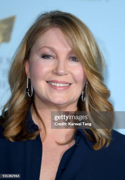 Kirsty Young attends the RTS Programme Awards held at The Grosvenor House Hotel on March 20, 2018 in London, England.