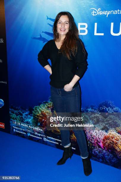 French actress Zoe Felix attends "Blue" Paris Premiere at Mk2 Bibliotheque on March 20, 2018 in Paris, France.