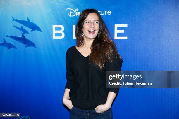 French actress Zoe Felix attends "Blue" Paris Premiere at Mk2 Bibliotheque on March 20, 2018 in Paris, France.