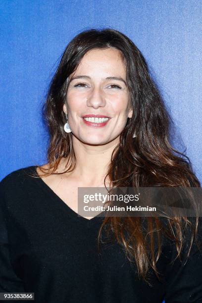French actress Zoe Felix attends "Blue" Paris Premiere at Mk2 Bibliotheque on March 20, 2018 in Paris, France.