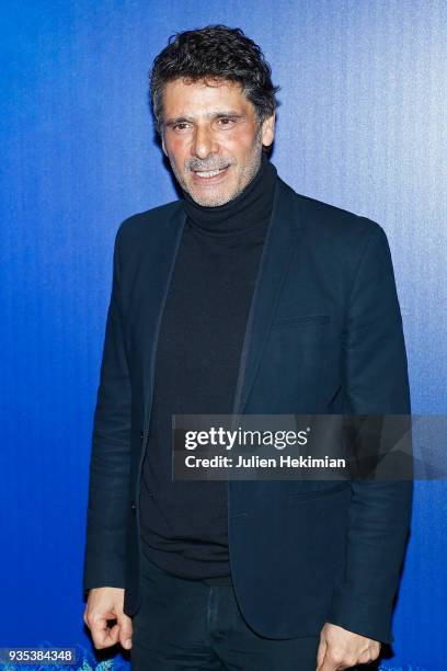 French actor Pascal Elbe attends "Blue" Paris Premiere at Mk2 Bibliotheque on March 20, 2018 in Paris, France.
