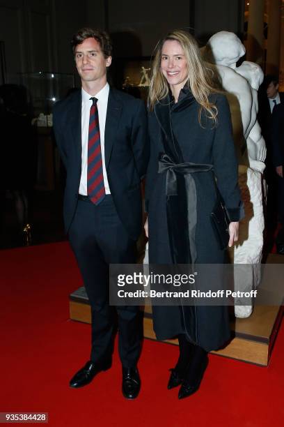 Prince Josef-Emanuel of Liechtenstein and his sister Princess Maria-Anunciata of Liechtenstein attend the Reception given by LL.AA.RR. Grand-Duc...