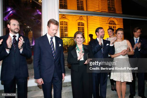 Le Prince Felix of Luxembourg, LL.AA.RR. Grand-Duc Henri and Grande-Duchesse Maria Teresa of Luxembourg, LL.AA.RR. Grand-Duc Heritier Guillaume and...