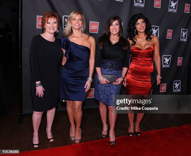 Television personalities Caroline Manzo, Dina Manzo, Jacqueline Laurita, and Teresa Giudice attend the AID FOR AIDS International "My Hero Gala" 2009...