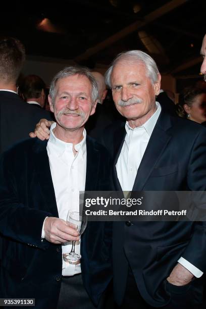 Jose Bove and Yann Arthus Bertrand attend the Reception given by LL.AA.RR. Grand-Duc Henri of Luxembourg at Rodin Museum during the Grand-Duc Henri...