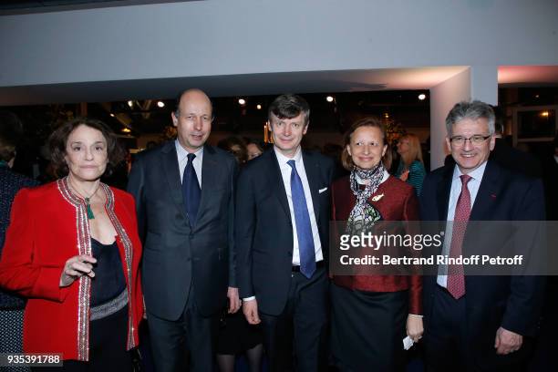 Caroline Pigozzi, Louis Giscard d'Estaing, Prefet of Meurthe et Moselle, Eric Freysselinard, guest and Ambassador for border issues, Jacques...