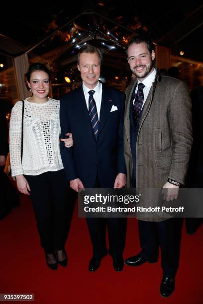 Princess Alexandra of Luxembourg, LL.AA.RR. Grand-Duc Henri of Luxembourg and LL.AA.RR. Le Prince Felix of Luxembourg attend the Reception given by...