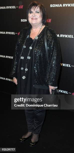 Margareta Van Den Bosch attends Sonia Rykiel and H&M underwear collection launch at Grand Palais on December 1, 2009 in Paris, France.